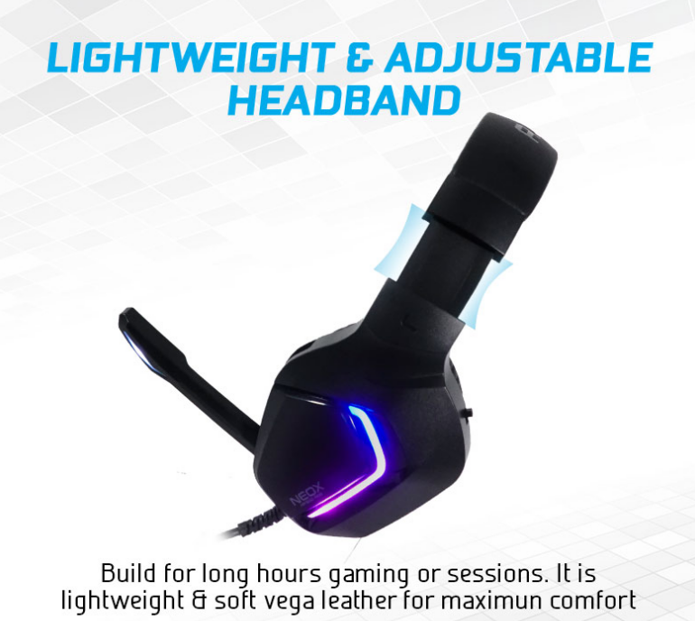 READY STOCK]Alcatroz Neox HP500 RGB Wired Gaming Headphone with